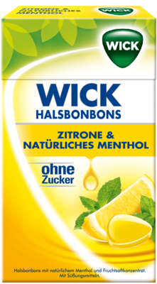 WICK Zitrone & natürliches Menthol Bonb.o.Zucker