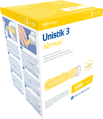 UNISTIK 3 Normal 1,8 mm Eindr.Tiefe Stechhilfe