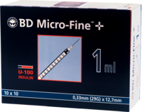 BD MICRO-FINE+ Insulinspr.1 ml U100 12,7 mm