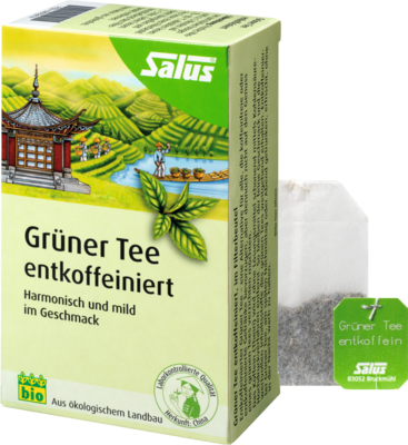 GRÜNER TEE entkoffeiniert Bio Salus Filterbeutel