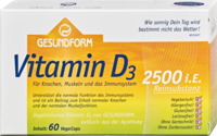 GESUNDFORM Vitamin D3 2.500 I.E. Vega-Caps