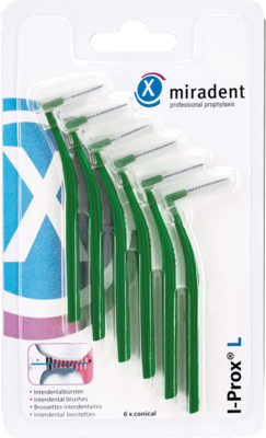 MIRADENT Interdentalbürste I-Prox L 0,7 mm grün