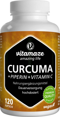 CURCUMA+PIPERIN+Vitamin C vegan Kapseln