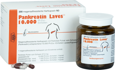 PANKREATIN Laves 10.000 Ph.Eur.-Einh.msr.Hartkaps.