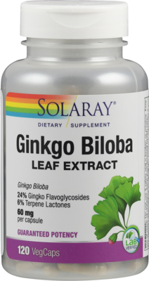 GINKGO BILOBA EXTRAKT 60 mg 24% Solaray Kapseln