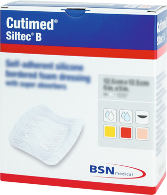 CUTIMED Siltec B Schaumverb.12,5x12,5 cm m.Haftr.