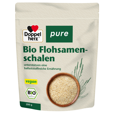 DOPPELHERZ Bio Flohsamenschalen pure Pulver